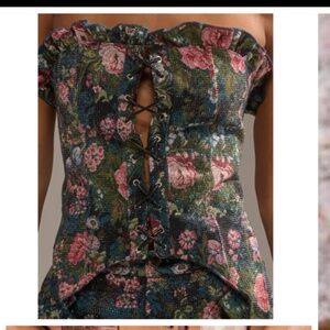 AKIRA I WANT YOU FLORAL RHINESTONE CORSET Size MM